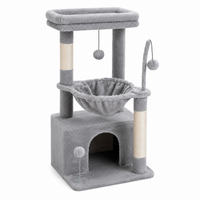 Arbre à chat avec hamac et griffoir en sisal – arbre à chat design et stable pour chats heureux