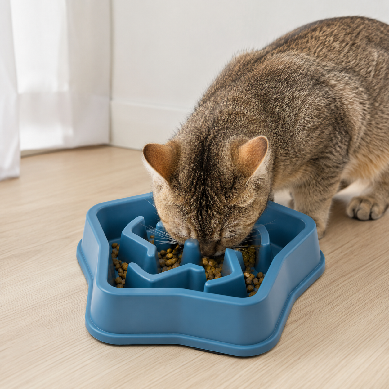 Bol de nourriture lente pour chien et chat, aide aux graisses, rond sain, Anti-étouffement, épais et antidérapant