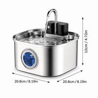 Fontaine à Eau pour Chat Sans Fil – Inox, 3,2L, Détection Intelligente, Hydratation Optimale
