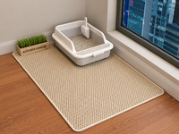 Tapis de litière pour chat, conception à 2 couches, technologie de piégeage du sable de qualité supérieure, Base étanche, protection de sol antidérapante pour animaux de compagnie, pour chatons d'intérieu